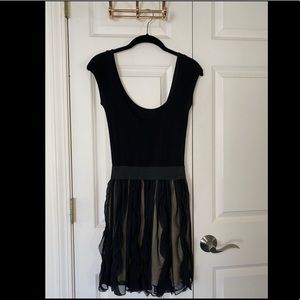 Eight sixty black dress with ruffles